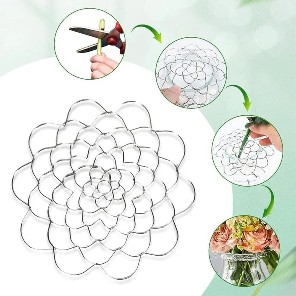 Vibe Geeks 3 Pack Wire Flower Arranging Tool Reusable
